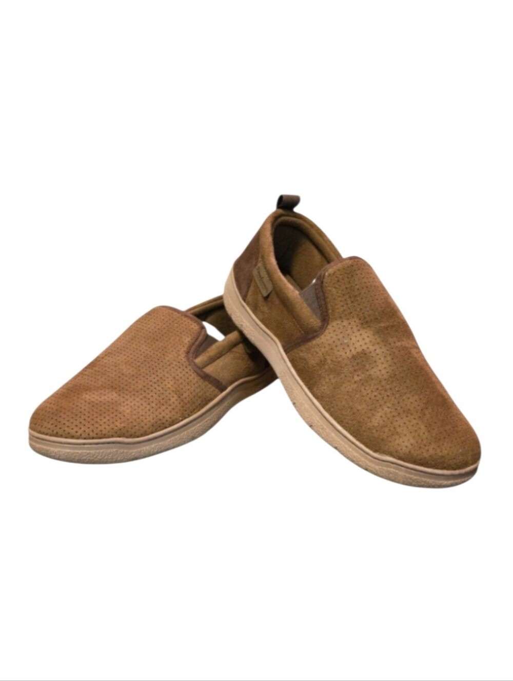 Dearfoams Cozy Comfort Microsuede Slippers In Brown, Size: L11-12 Men's NWT!
